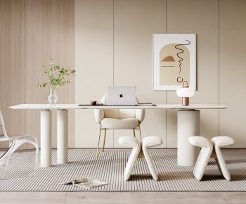 Modern Computer Desk And Chair-ID:724179987