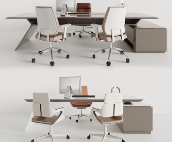 Modern Office Desk And Chair-ID:324111941
