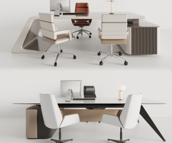 Modern Office Desk And Chair-ID:358103048