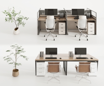 Modern Office Desk And Chair-ID:264487986