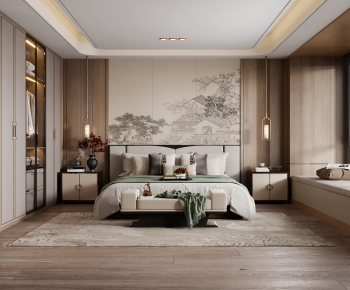 New Chinese Style Bedroom-ID:623064993