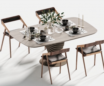 Post Modern Style Dining Table And Chairs-ID:696540127
