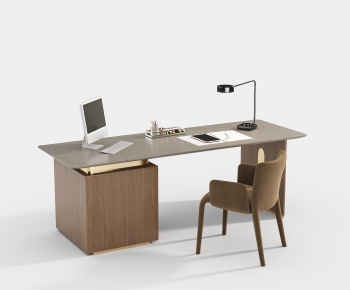Modern Computer Desk And Chair-ID:435880904
