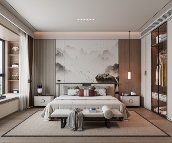 New Chinese Style Bedroom-ID:193161016