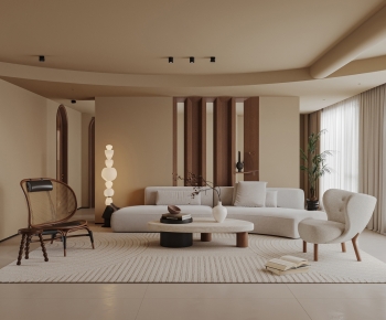Wabi-sabi Style A Living Room-ID:653332956