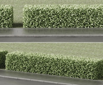 现代灌木绿植 草坪3D模型