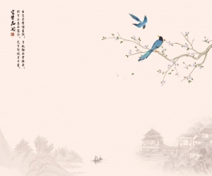 新中式花鸟壁纸壁画-ID:5923989