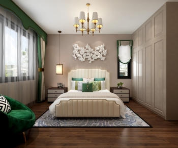Simple European Style Bedroom-ID:995667937