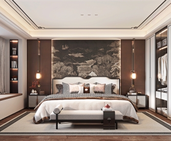 New Chinese Style Bedroom-ID:863476999