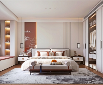 New Chinese Style Bedroom-ID:903084998