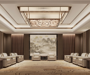 New Chinese Style Office Living Room-ID:955542095