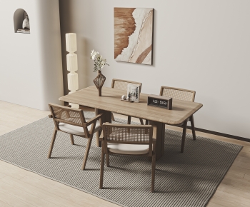 Wabi-sabi Style Dining Table And Chairs-ID:257492078