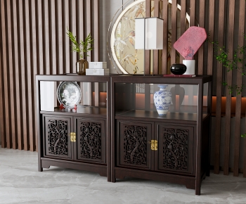 New Chinese Style Entrance Cabinet-ID:402163984