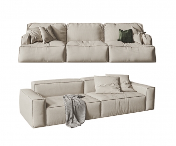 Wabi-sabi Style Three-seat Sofa-ID:759026053