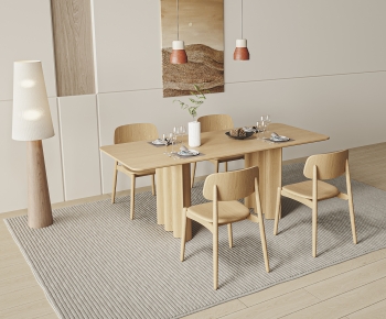 Wabi-sabi Style Dining Table And Chairs-ID:144166957