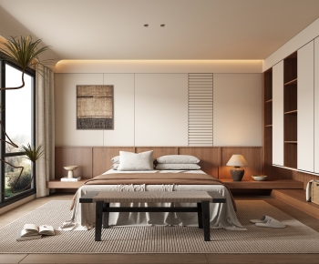 Wabi-sabi Style Bedroom-ID:449861051