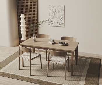Wabi-sabi Style Dining Table And Chairs-ID:207386029