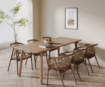 Wabi-sabi Style Dining Table And Chairs-ID:681513073