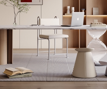 Modern Computer Desk And Chair-ID:395447024