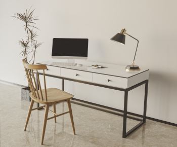 Modern Computer Desk And Chair-ID:699640042
