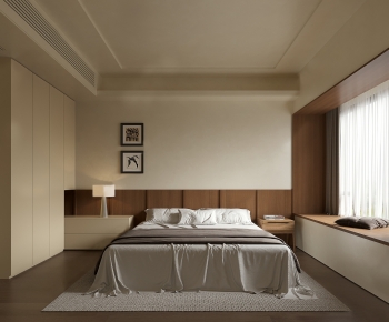 Wabi-sabi Style Bedroom-ID:595380077