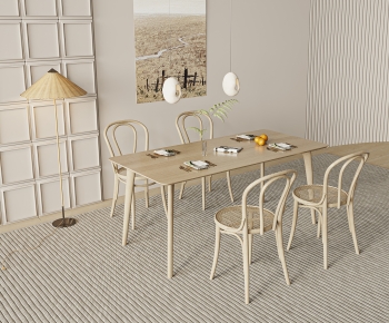Wabi-sabi Style Dining Table And Chairs-ID:718910713