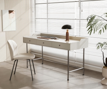 Modern Computer Desk And Chair-ID:599045993