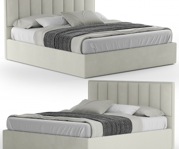 Modern Double Bed-ID:589025972