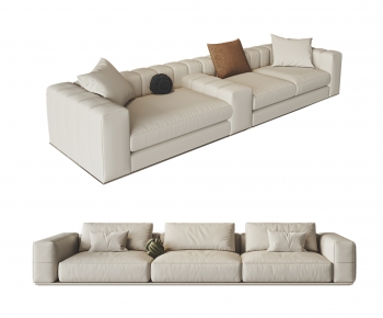 Wabi-sabi Style Three-seat Sofa-ID:772447117