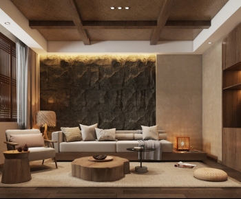 Wabi-sabi Style A Living Room-ID:113512996