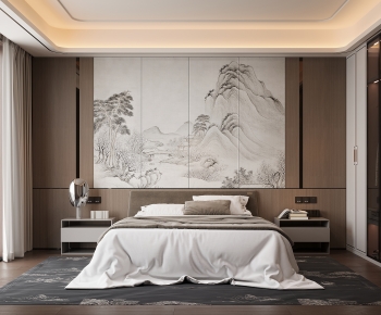 New Chinese Style Bedroom-ID:624603035