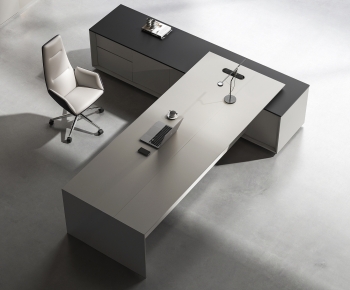 Modern Office Desk And Chair-ID:595602994