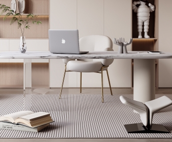 Modern Computer Desk And Chair-ID:768553026