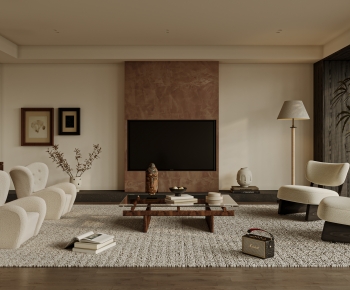 Wabi-sabi Style A Living Room-ID:889374971