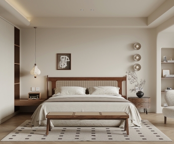 Wabi-sabi Style Bedroom-ID:617058999
