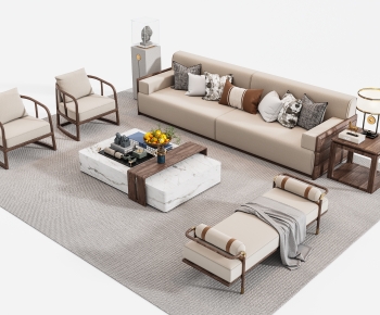 New Chinese Style Sofa Combination-ID:553810641