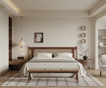 Wabi-sabi Style Bedroom-ID:105508091