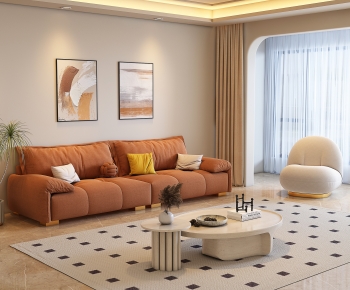 Modern A Living Room-ID:665745972