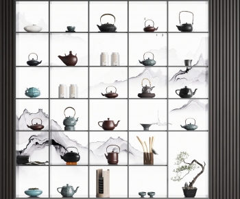 新中式茶具 茶柜-ID:214824911