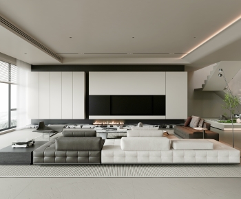 Modern A Living Room-ID:962483885
