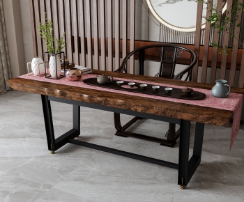 新中式茶桌椅组合-ID:384682896
