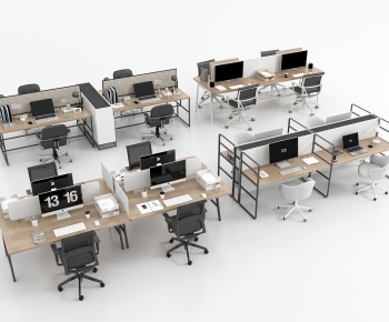 Modern Office Desk And Chair-ID:351322894