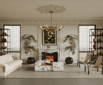 French Style A Living Room-ID:917736055