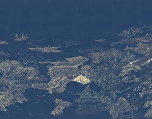 新中式水墨山水壁画-ID:262007955