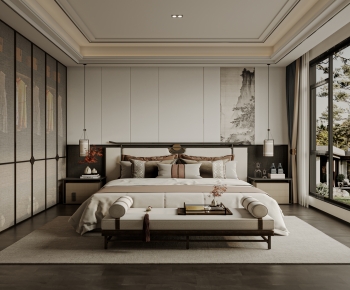 New Chinese Style Bedroom-ID:113210749