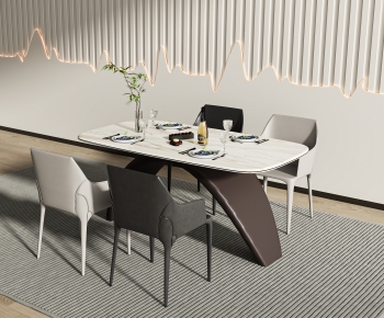 Modern Dining Table And Chairs-ID:770505919