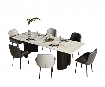 Modern Dining Table And Chairs-ID:670214894