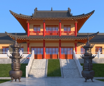 New Chinese Style Ancient Architectural Buildings-ID:239298111