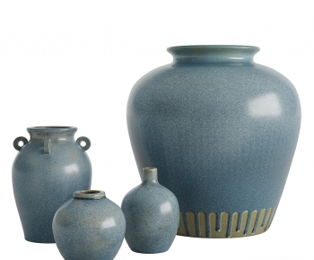 新中式陶罐花瓶-ID:968781954