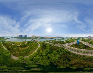 白天城市生态绿化全景HDR-ID:5928018